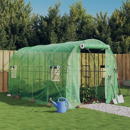 Willood Gewächshaus mit Stahlrahmen Grün 8 m² 4x2x2 m