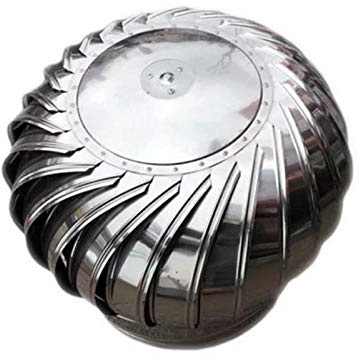 Ventilating Cowl,Wind Chimney Exhaust Hood Stainless Steel Steady Hood Typhoon Roof Ventilator Rainproof Roof Replacement Balloon Air Outlet, 150mm (Size : 200mm)