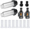 Wasserfilter Wohnmobil 2 Stück, Vegena Wasser Vorfilter 3/4 Zoll mit 8 Ersatzsieb und Schnelladapter mit Regulierventil, Wasserfilter Camping, für Wohnmobil Wohnwagen Caravan Boot Zubehör