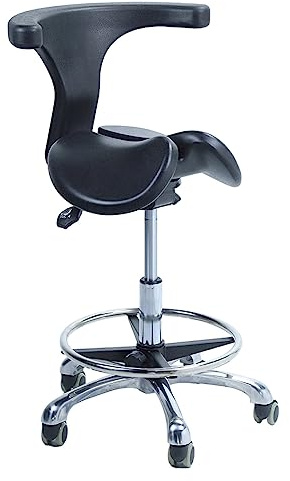 LXGJSQY Sedia a Sella o Sgabello ergonomica con Sedile Diviso a Sella, Sedia a Rotelle Medica con Supporto per la Schiena ＆ Due Opzioni di Inclinazione, Casa dello Studio Dentistico (Dimensioni : 55