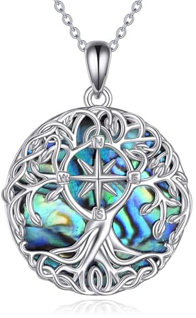 YFN Baum des Lebens Halskette Sterling Silber Keltischen Lebensbaum Anhänger Schmuck Geschenke für Damen Herren Mädchen