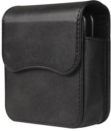 Handy Gürteltasche Leder Schwarz Kompatibel mit Samsung Galaxy Z Flip 8/7/7 FE/6/5/4/3/Moto RAZR 40 50 60 70 Ultra Handytasche mit Kartenhalterung Hülle Kompatibel mit Huawei Pura X/P50 Pocket