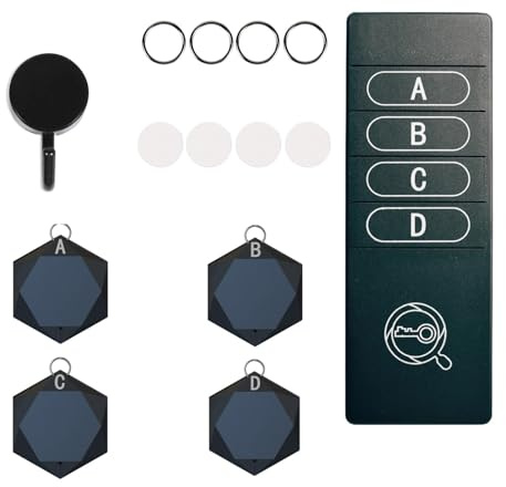 Key Finder Wireless Tracker 4-in-1 Anti Lost Tag Tracker for Finding Wallet Phone Glasses Pet