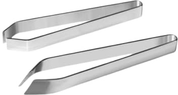 bepisof 2 pinzas de espina de pescado, pinzas diagonales planas de acero inoxidable, 4.6 pulgadas, extracción de huesos de cocina diagonal plana, acero inoxidable 430 duradero, apto para lavavajillas