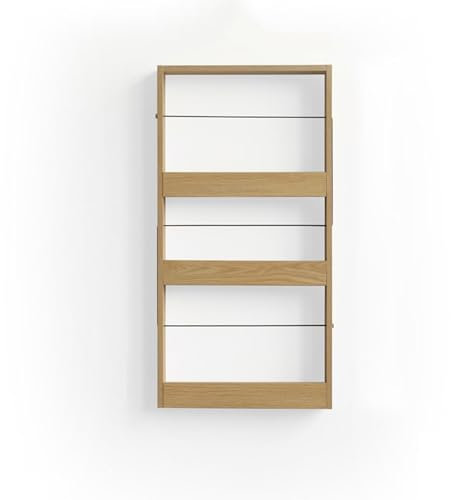 Wandmontierter Aktenhalter mit 3 Ebenen, aus Holz, geeignet für Zeitschriften, Aufzeichnungen, Zeitungen, Bücher im Schlafzimmer, Wohnzimmer, Wartezimmer und Büro (A)
