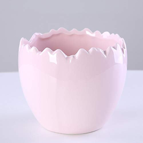 asdchZen Kupfer-Geldgras-Blumentopf, Narzissen-Seerosen-Schale, Lotus-Pflanzbehälter Aus Nicht Poröser Haushaltskeramik, Dekorativer Pflanzenbehälter, Saftige Große Gartentöpfe, Pink, A