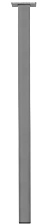 Tischbein Edelstahl gebürstet Silber 40x40x720mm