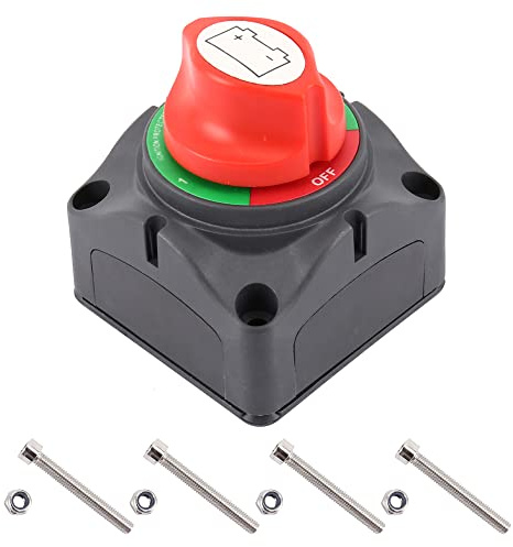 Batterie Trennschalter 12V-48V,Batterieschalter,Wasserdicht,Robust Batterietrennschalter,für Auto Motorrad Marine Boat Caravan Yacht Bus Boot Reisen
