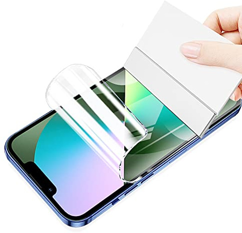 Negugew 2 Pezzi Pellicola Protettiva per iPhone 14 / iPhone 13, Pellicola idrogel ultrasottile in TPU Morbido per iPhone 14 / iPhone 13 Sensibile al Tatto