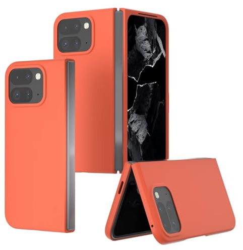 Topme Coque de téléphone Hard Skin pour Google Pixel 10 Pro Fold 8, Manchon de Protection Antichoc en Polycarbonate - Orange