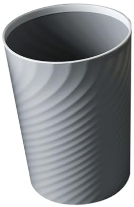 ULTECHNOVO della Spazzatura per Cucina in Plastica Resistente Contenitore Rifiuti Tondo e Spazioso Cestino e Ufficio Facile da e Colore Grigio