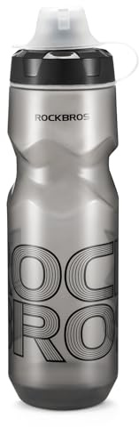 ROCKBROS Bidón de Ciclismo 600ML 750ML, Botella de Agua con Apertura Grande, Botella para Deportes Bicicleta Gimnasio Correr Gym