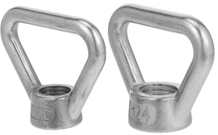NUOBESTY Dadi ad Occhiello Filettati in Acciaio Inox 304 Set da 2 Pezzi Misure Diverse Anelli di Sollevamento Triangolari Resistenti alla Corrosione per Uso Marino e Industriale
