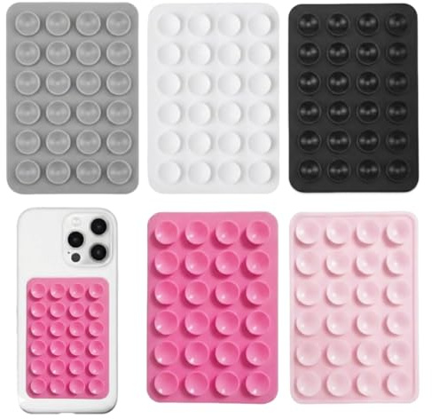 KAHZOR 5 Piezas Ventosa Movil, Accesorios Móviles Soportes De Teléfono Y Soportes Antideslizantes, Autoadhesivo Silicona Soporte Movil Ventosa, Accesorios Móviles, Ventosa Movil Para Selfies Y Videos