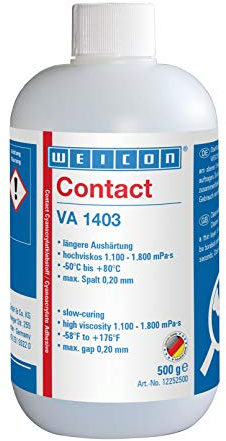 WEICON 12252500 Contact VA 1403 Cyanacrylat-Klebstoff 500g für Gummi, Papier & Kunststoff