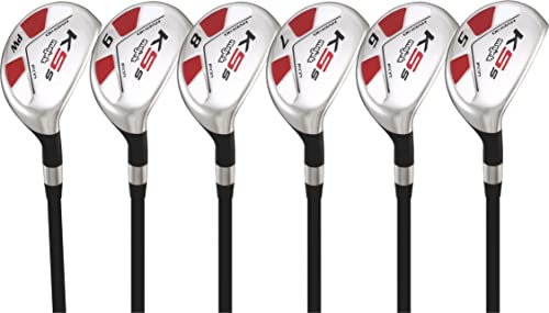 Majek Senior Damen Golfschläger All Hybrid Set 55+ Jahre Damen Rechtshänder Lady Full True Hybrid Komplettset beinhaltet: #5, 6, 7, 8, 9, PW Lady Flex New Utility A Lady Flex Club