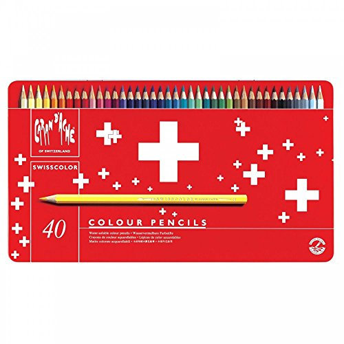 Caran d'Ache 1285.74 Swisscolor Aquarell Bleistifte, 40 Stück