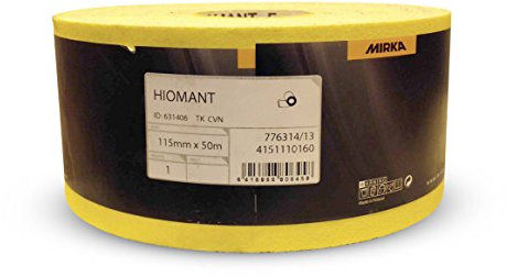 Mirka Yellow Oxide Sandpaper Roll 120 Grit 50m