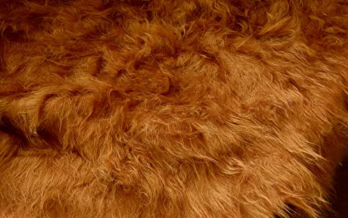 Fabrics-City Dunkelcamel kuschelfell kunstpelz teddyfell langhaarfell zotteliges Webpelz Stoff für Nähen & Basteln, weiches Pelzimitat Kinder, Dekoration DIY-Projekte, 4959