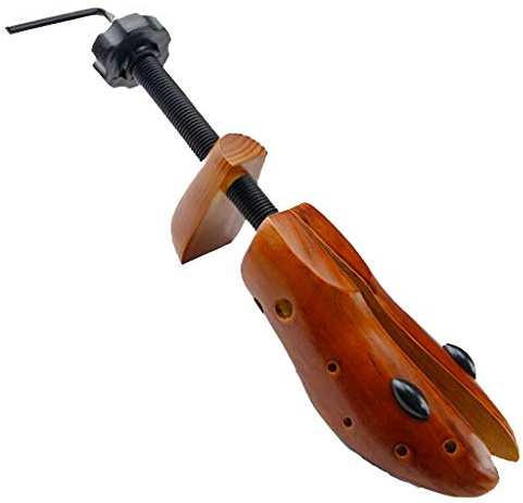 SDENSHI Holz Schuhspanner Schraubspanner Schuhdehner Schuhformer Schuhweiter verstellbar für Herren Damen GR:34-46 - M(42-46)-Braun