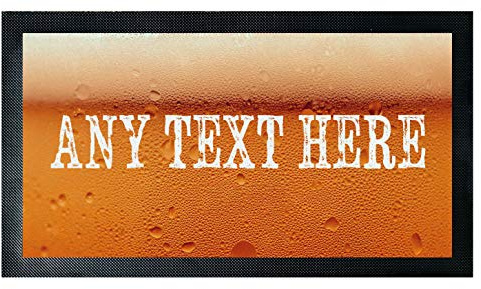 Hippowarehouse Personalised Bar Runner Gripped Rubber Backing Highly Durable 440mm x 250mm