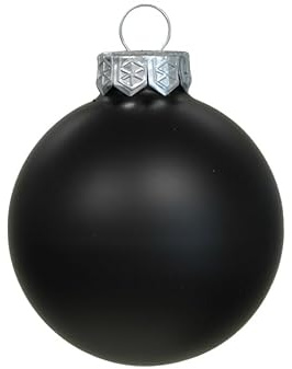 30 STK Glaskugeln Christbaumkugeln schwarz 5,7cm Weihnachtskugeln Glas Kugeln o6111 Weihnachtsdeko Baumschmuck Weihnachten Baumdeko Hänger Kugeln