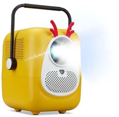 Acer - AOpen QF23s Powered by Acer LCD-LED Beamer - 1080p Full HD (1.920 x 1.080 Pixel), 6.500 LED Lumen, 1.000:1 Kontrast, Keystone, 2 x 3 Watt Lautsprecher, HDMI (HDCP), WLAN, gelb, Portable/Mobil