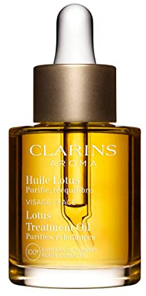 Clarins Lotus Face Oil Treatment | Hydrates, Tones and Balances Skin | Visibly Tightens Pores | Minimizes Fine Lines |Skin Is Immediately Velvety*|100% Natural Plant Extracts |Oily To Combination Skin