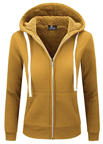 GEEK LIGHTING Sweat à Capuche Femme Polaire Chaud Veste Femme Chic et Elegant Sweatshirt à Capuche Femme Zippé Veste Hoodie Jacket Chaud Automne Hiver S-2XL