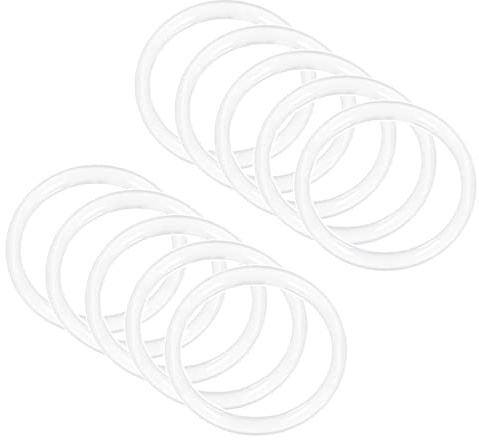 QUARKZMAN 27mm ID Silicona Juntas Tóricas Arandela Junta x 10uds Arandela Redonda Plana Arandela Junta Sello Anillo para Vidrio Puerta Manija, Transparente