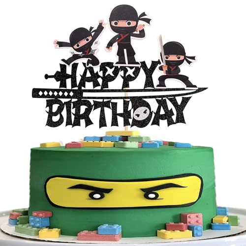 1 Stück Ninja Tortendeko Ninja Muffin Dekoration Kampfsport Karate Kung Fu Krieger Kuchendekoration Ninja Thema Baby Shower Kinder Geburtstag Party Kuchen Dekorationen Zubehör