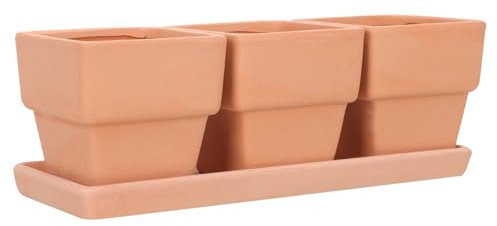BESPORTBLE Macetero Terracota Grande Pequeño y Ideal para Plantas De Interior y Exterior Drenaje