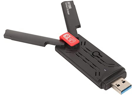 Adaptador WiFi 6 de Interfaz USB3.0 de 2,4 GHz y 5 GHz de Doble Banda de 1800Mbps para PC Portátiles de 1800 Mbps con Antenas de 3dbi