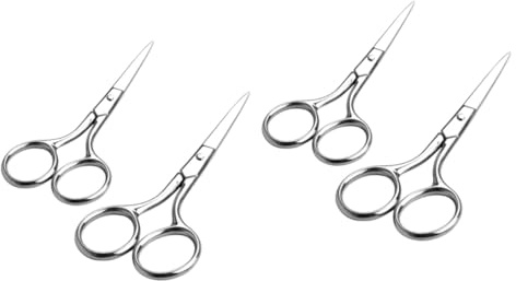 Angoily 4stücke Edelstahl Augenbrauenschneider Und Nasenhaarschneider Präzise Sicher Und Multifunktional Für Augenbrauen Körperhaare Und Handwerksprojekte