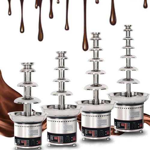 AINITAIFENG Máquina de Fuente de Chocolate de Gran Capacidad, con Control de Temperatura, Calentador de Salsa para Restaurante, para Fiestas, Equipos de Buffet de Bodas (6 Niveles)