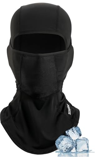 SoeKewo Sturmhaube Sommer Motorrad Fahrrad Balaclava UPF50+ UV-Schutz | Mesh-Design an Mund und Nase, atmungsaktives Material, kühlend, schnelltrocknend, elastische Passform, Helmgeeignet
