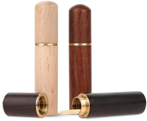 Giantree Lot de 3 porte-cure-dents portables en bois - Étanche - Fait à la main - Pour homme et femme
