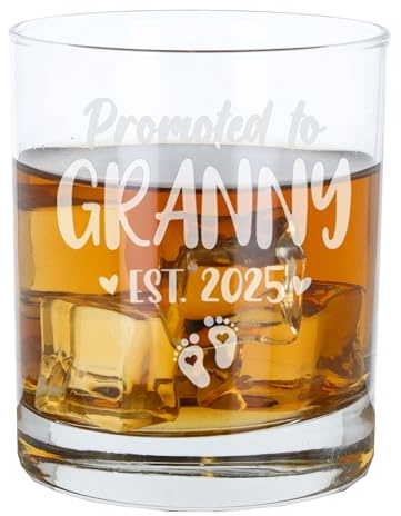 Always Looking Good Promu en verre à whisky, cadeau d'annonce de naissance, bourbon gravé promu à la grossesse révéler des idées de cadeau promues en verre à whisky pour Est 2023 (grand-mère 2025)