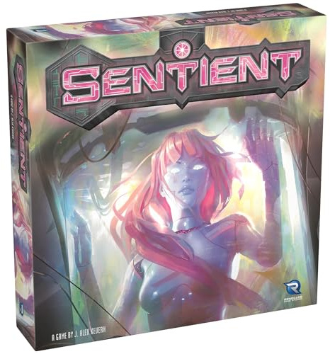 Renegade Games: Sentient - Revised Edition Tech Revolution Brettspiel, Neuer Solo-Modus & aktualisiertes Brett, Roboter Bauen & programmieren, ab 14 Jahren, 1-4 Spieler