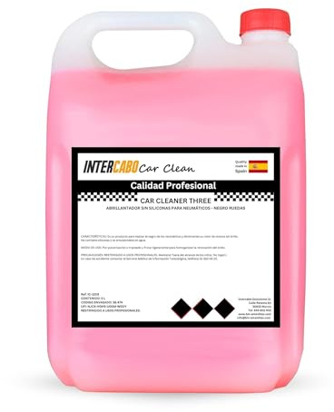 Abrillantador para neumáticos sin siliconas - restaura el color negro original en ruedas y gomas - apto para uso doméstico y automoción para limpieza de neumaticos - garrafa 5 litros