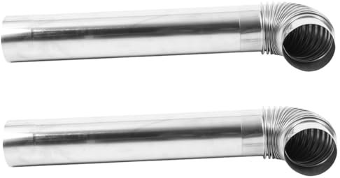 WEKADRIN 1ensemble Tuyau De Cheminée Acier Inoxydable avec Coude pour Poêle à Bois Accessoire pour Utilisation Intérieure Et Extérieure Installation Facile Compatible avec Équipements