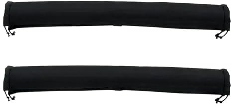 HYQHYX Auto Relingträger 2 X Universelle Weiche Dachträger-Abdeckungen Für Auto Surfbrett Kajak Gepäck Leitern Surfbretter Kanu Dachträger Schwarz Gepackträger