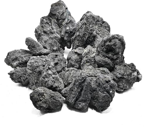 KINGRUI Natürliche Lavasteine Vulkanstein 6–23 cm für Aquarium Aquascaping, Terrarium & Paludarium, Poröse Dekosteine –13,6 kg (11–14 Stück)