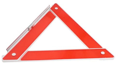 UKCOCO Triangle de Signalisation Pliable pour Voiture, Panneau Triangulaire d'urgence Compact en Métal et Plastique, Kit de Sécurité Routière Réflecteurs Haute Visibilité,