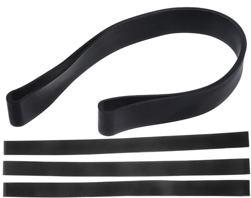 BESPORTBLE Lot de 4 Bandes Élastiques en Silicone Noire 30 X 1,8 Cm pour Serviettes de Plage et Poubelles Sangles Extensibles pour Chaises de Plage Accessoires Indispensables et Croisière