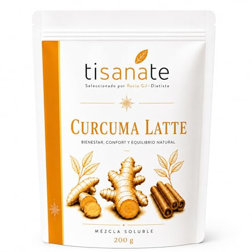 Cúrcuma Latte 200 g | Golden Milk con Cúrcuma, Jengibre y Canela | Tisanate