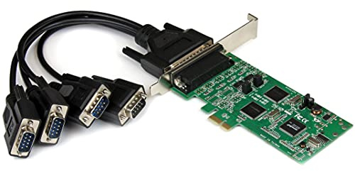 StarTech.com 4 Port Serielle PCI Express Schnittstellenkarte - 2 x RS232 2 x RS422 / RS485 - PCIe Adapter Karte mit Breakout Kabel