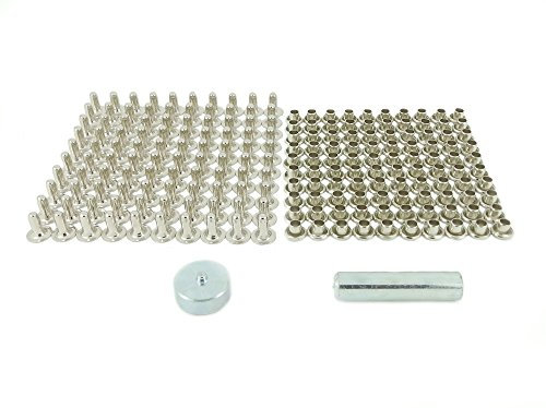 BP 504-7-9 M20 9 mm hålnitar + 7 mm Calott Kit mässing förnicklad