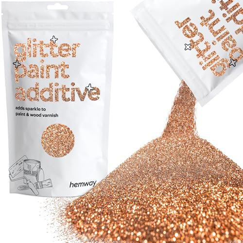 Bronze Brown Glitter Paint Additive 100g for Adding Sparkle to Paints & Varnish | Paint Walls Sparkly Add to Emulsion, Acrylic or Lacquer Indoor | Hemway