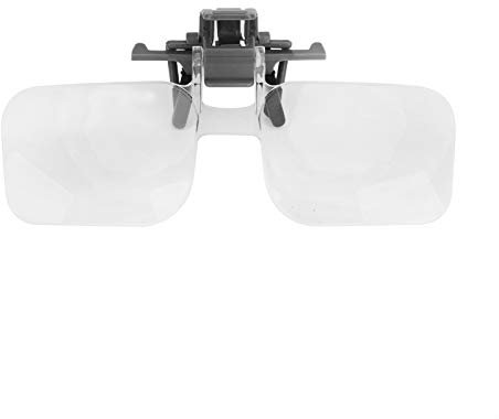 Clip and Flip Brillenlupe Clip Vorsetzbrille Lupenbrillen 2-facher Vergrößerung Vergrößerungsbrille Lesebrille Arbeitsbrille